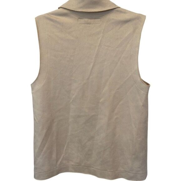 Zara Womens Faux Suede Shirt Top Vest Size XS Tan Brown Sleeveless 3046/289 NWT - Picture 2 of 7